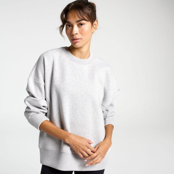 キャリー レディース アウター パーカー・スウェット シャツ スキューバ フリース CALIA Womensoft Scuba Brushed Fleece Crew Sweatshirt Light Heather Grey グレー