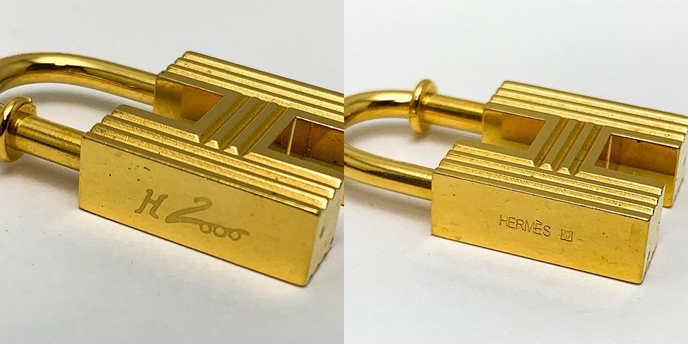 HERMES エルメス ゴールドカラー Hモチーフ 2000年限定 H2000 新世紀の