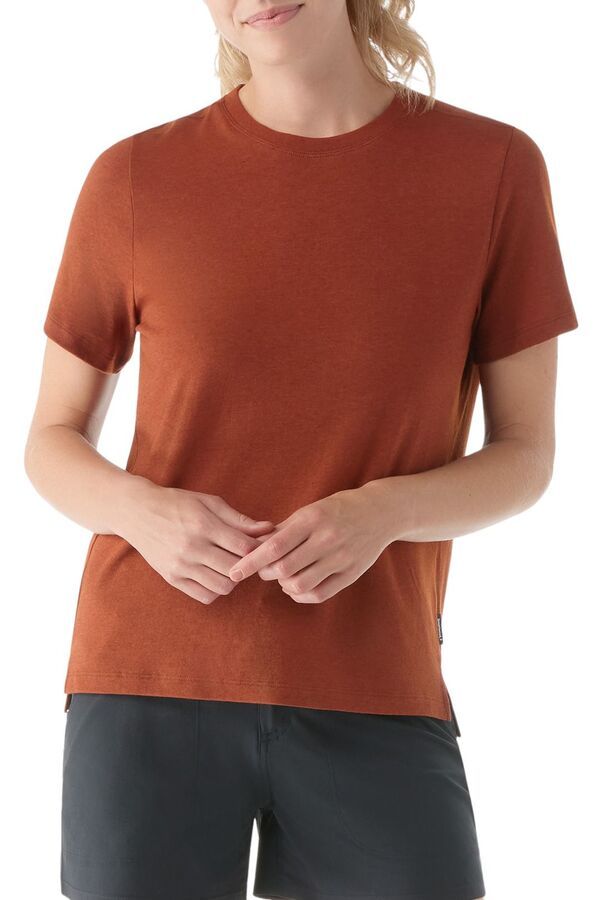 スマートウール レディース トップス Tシャツ SmartWool Womens Perfect Crew Short Sleeve TShirt Pecan Brown ブラウン