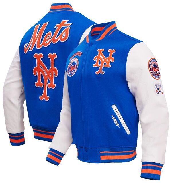 プロスタンダード メンズ アウター ジャケット・ブルゾン ウール Pro Standard Mens New York Mets Wool Varsity Jacket Royal