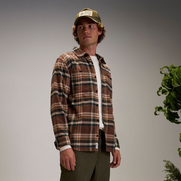 アルパインデザイン メンズ アウター ジャケット・ブルゾン Alpine Design Mens Flannel Brown Bear Lake Plaid ブラウン