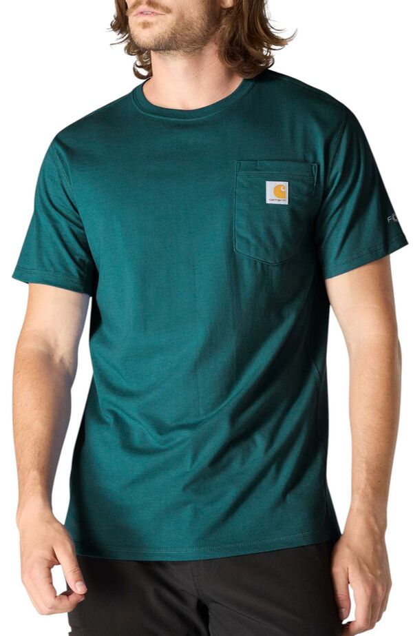 カーハート メンズ トップス シャツ Carhartt Mens Force Pocket Short Sleeve TShirt Greenstone
