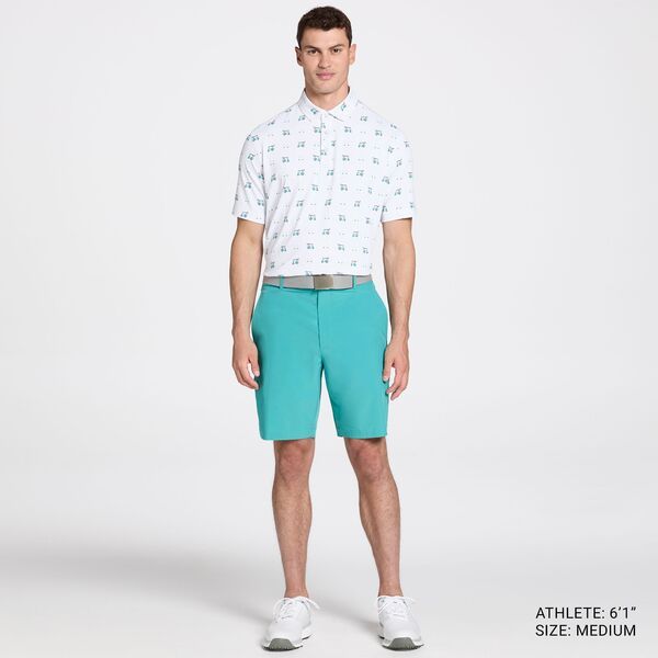 ウォルターヘーゲン メンズ トップス ポロシャツ プリント Walter Hagen Mens Performance 11 Novelty Print Golf Polo Golf Cart Clubs White ホワイト