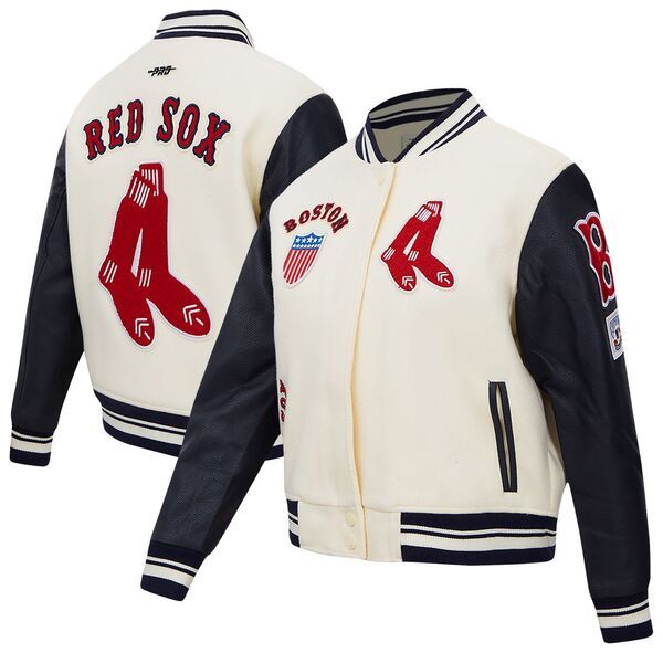 プロスタンダード レディース アウター ジャケット・ブルゾン Pro Standard Womens Boston Red Sox Retro Varsity Jacket Cream クリーム