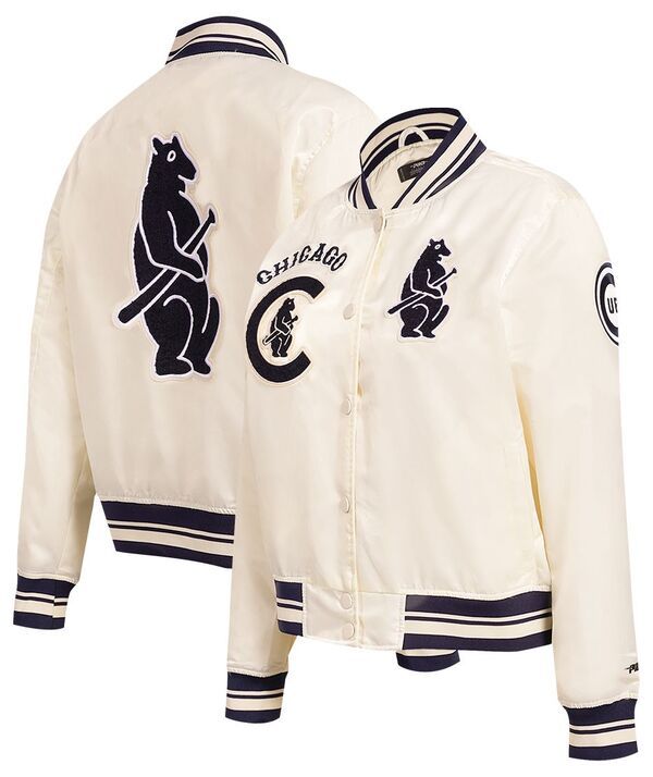 プロスタンダード レディース アウター ジャケット・ブルゾン サテン Pro Standard Womens Chicago Cubs Retro Satin Jacket Cream クリーム