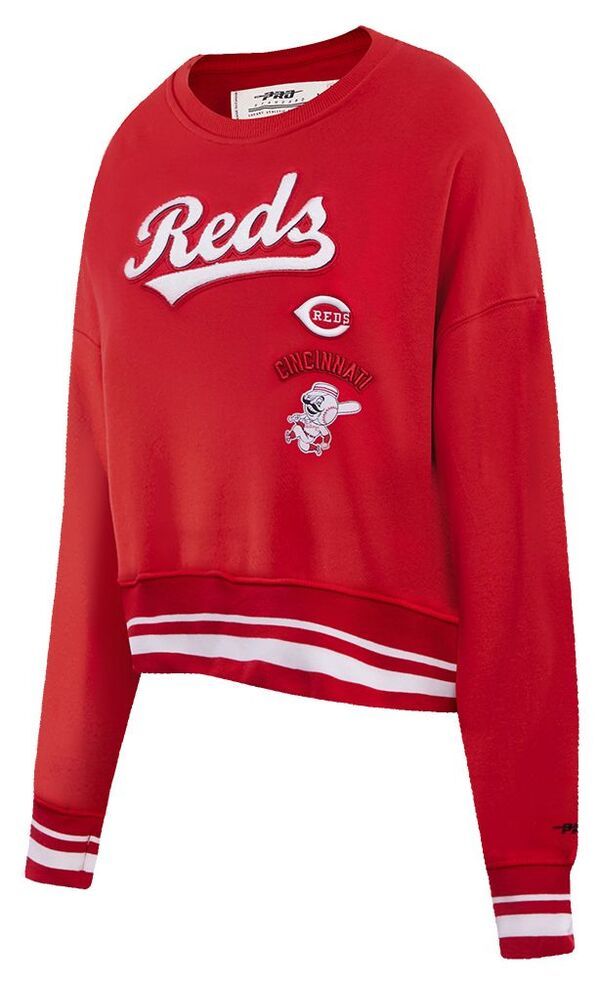 プロスタンダード レディース アウター パーカー・スウェット クルーネック シャツ フリース Pro Standard Womens Cincinnati Reds Retro Fleece Crew Neck Sweatshirt Red レッド
