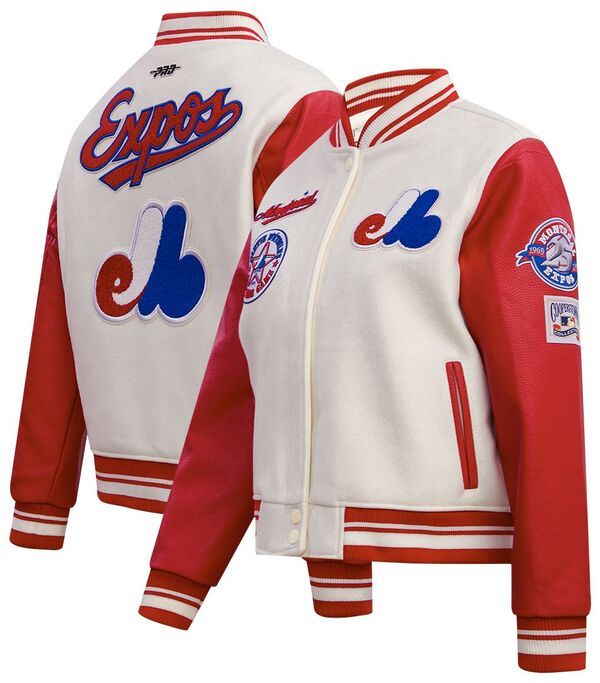 プロスタンダード レディース アウター ジャケット・ブルゾン Pro Standard Womens Montreal Expos Retro Varsity Jacket Cream クリーム