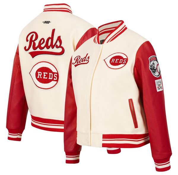 プロスタンダード レディース アウター ジャケット・ブルゾン Pro Standard Womens Cincinnati Reds Retro Varsity Jacket Cream クリーム