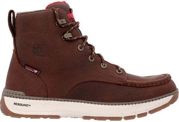 ロッキー メンズ シューズ ブーツ・レインブーツ Rocky Mens Waterproof Rebound Wedge Composite Toe Work Boots Tobacco