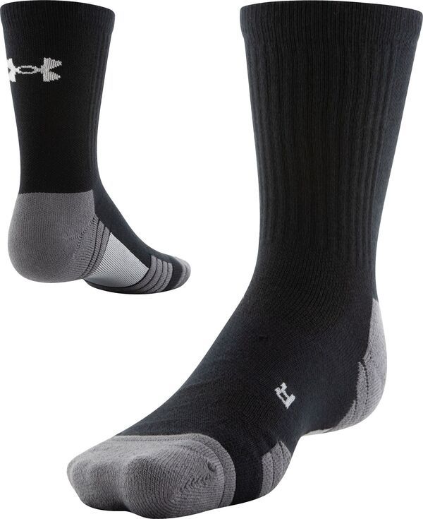 アンダーアーマー メンズ アンダーウェア 靴下 Under Armour Team Crew Socks Black ブラック