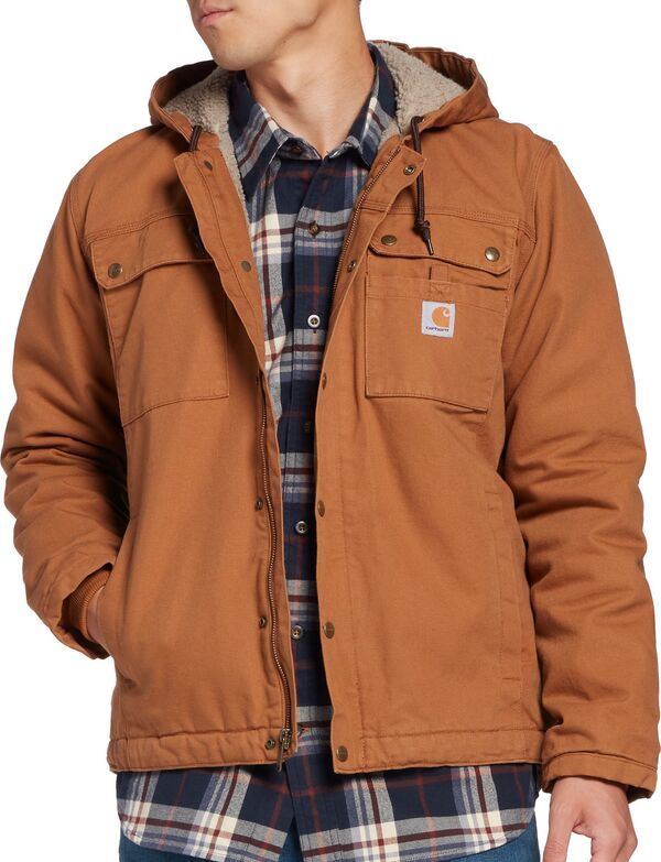 カーハート メンズ アウター ジャケット・ブルゾン Carhartt Mens Washeduck Barlett Jacket Carhartt Brown ブラウン