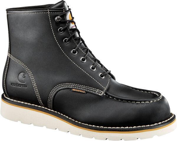 カーハート メンズ シューズ ブーツ・レインブーツ Carhartt Mens Wedge 6 Waterproof Softoe Work Boots Black ブラック