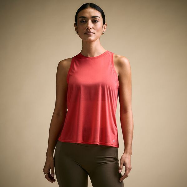キャリー レディース トップス タンクトップ CALIA Womens Exhale Crossover Tank Top Blazin Coral コーラル