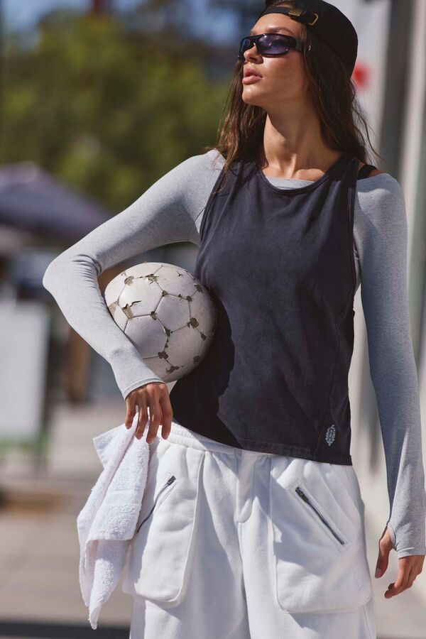 フリーピープル レディース アウター ジャケット・ブルゾン FP Movement Womens Hot Shotwistank Black ブラック
