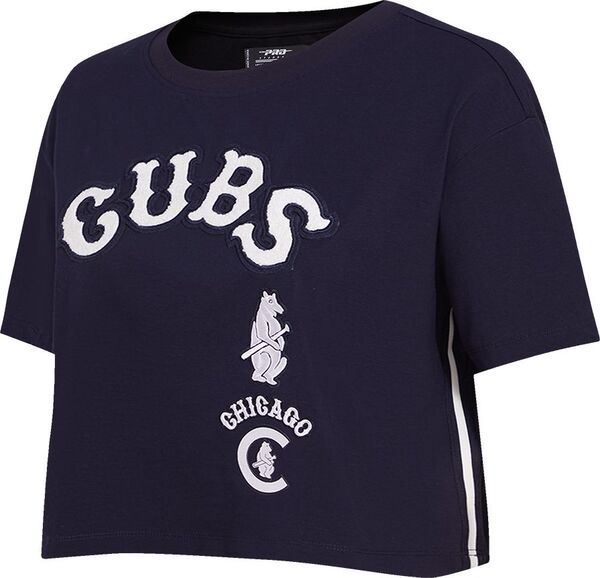 プロスタンダード レディース トップス Tシャツ Pro Standard Womens Chicago Cubs Navy Boxy TShirt NoColor ネイビー