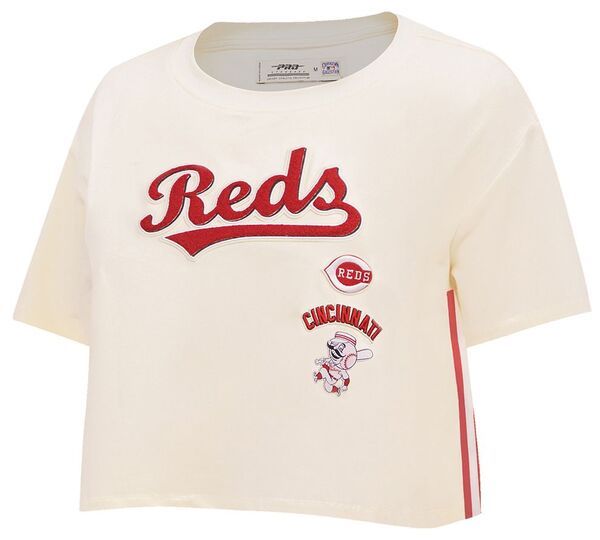 プロスタンダード レディース トップス Tシャツ Pro Standard Womens Cincinnati Reds Retro Boxy TShirt Cream クリーム