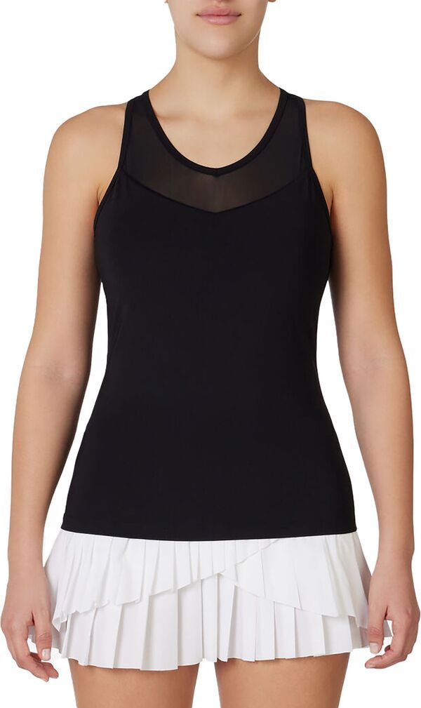 フィラ レディース トップス タンクトップ メッシュ FILA Womens Essentials Mesh Tank Tops Black ブラック