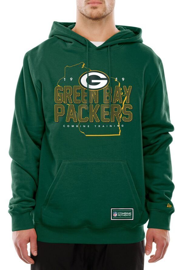 ニューエラ メンズ アウター パーカー・スウェット New Era Mens Green Bay Packers Dark Green Combine State Pullover Hoodie NoColor グリーン