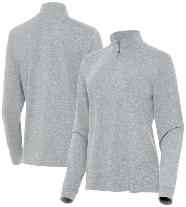 アンティグア レディース トップス シャツ Antigua Womens Mentor Long Sleeve Golf 14 Zip Gray グレー