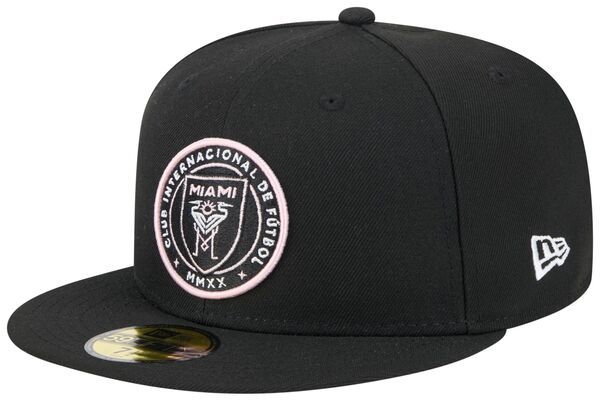 ニューエラ メンズ アクセサリー 帽子 ロゴ New Eradult Inter Miami CF 59Fifty 2024 Logo Black Fitted Hat NoColor ブラック