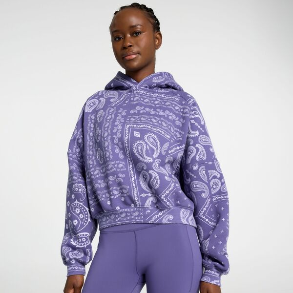 DSG レディース アウター パーカー・スウェット クロップド フリース DSG Womens Classic Fleece Athleticropped Hoodie Purple Paisley パープル