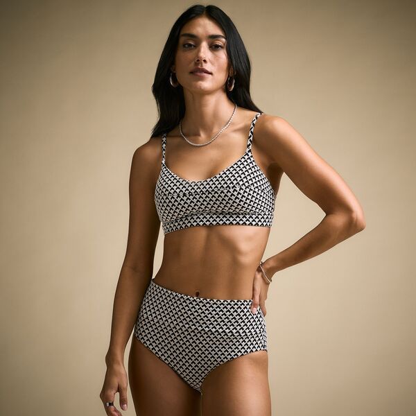 キャリー レディース 水着 トップのみ CALIA Womenswim Seamed Bikini Topurebony Jacquard