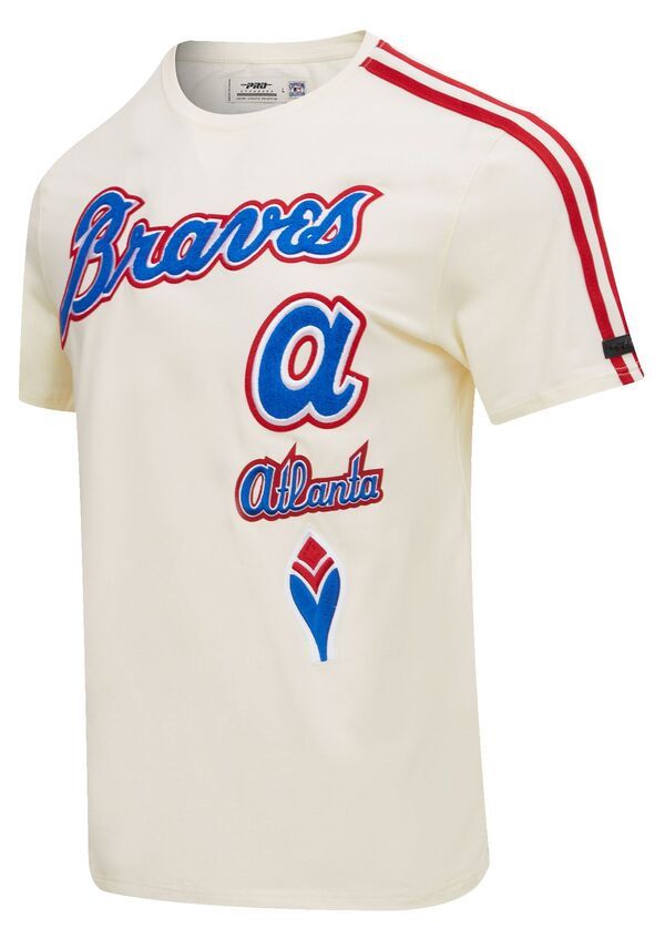 プロスタンダード メンズ トップス Tシャツ Pro Standard Mens Atlanta Braves Cream Retro Stripe TShirt NoColor クリーム