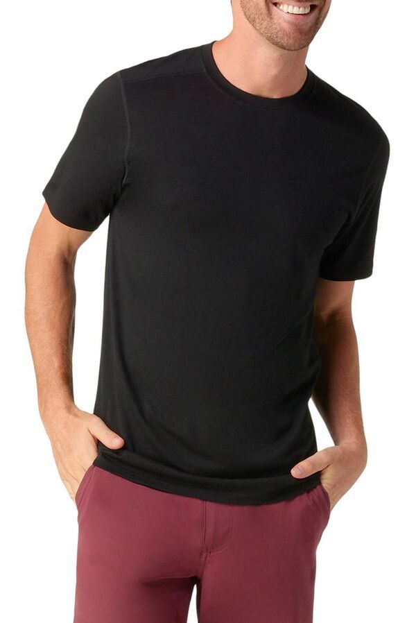 スマートウール メンズ トップス Tシャツ Smartwool Mens Merino SS Tee Black ブラック
