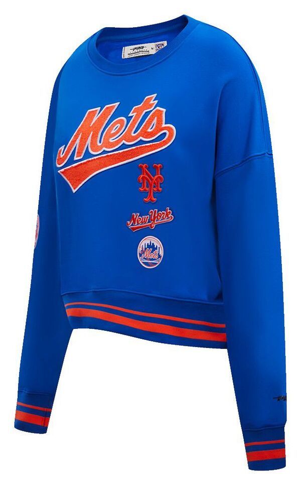 プロスタンダード レディース アウター パーカー・スウェット クルーネック シャツ ロゴ フリース Pro Standard Womens New York Mets Royalogo Fleece Crew Neck Sweatshirt Royal