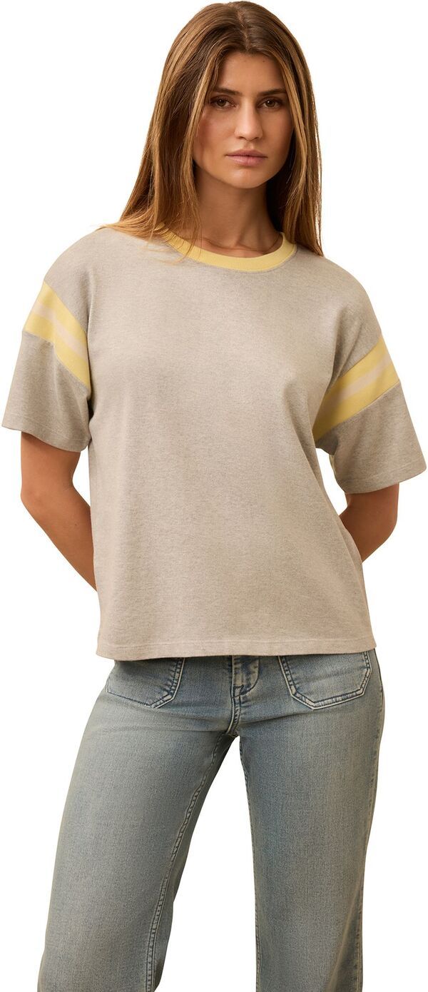ファレティ レディース トップス Tシャツ ジャージー Faherty Womensport Jersey Throwback TShirt Springrey Varsity グレー