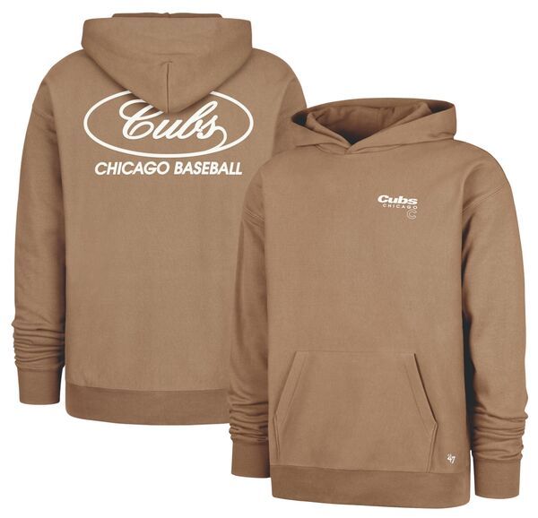 フォーティーセブン メンズ アウター パーカー・スウェット 47 Mens Chicago Cubs Tan Triple Double Foundation Pullover Hoodie NoColor タン