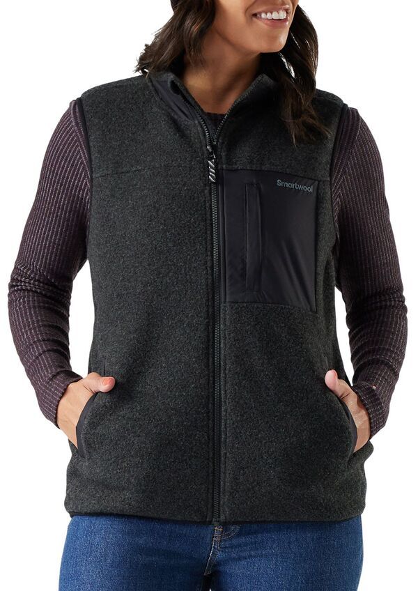 スマートウール レディース トップス シャツ ベスト フリース SmartWool Womensecond Cut Fleece Vest Charcoal チャコール