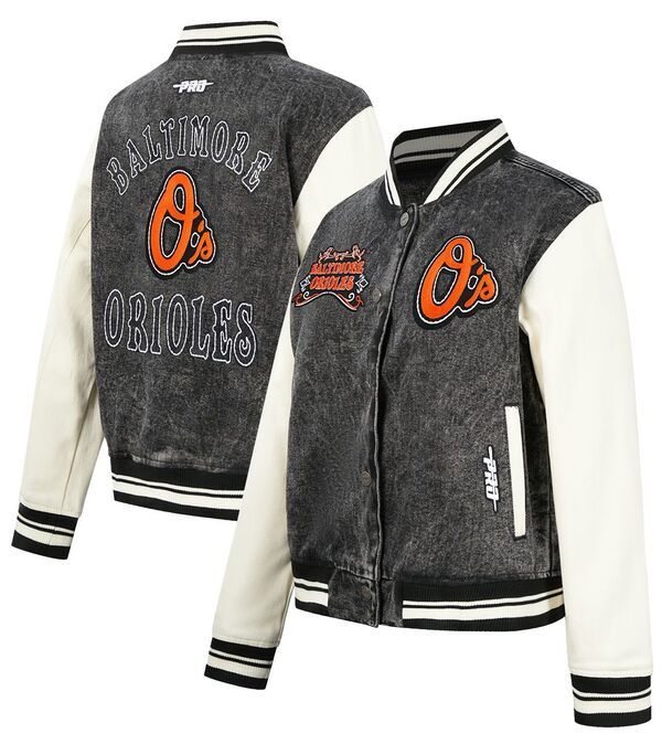 プロスタンダード レディース アウター ジャケット・ブルゾン デニム Pro Standard Womens Baltimore Orioles Black Rebel Athletics Denim Jacket NoColor ブラック