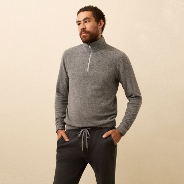ファレティ メンズ アウター パーカー・スウェット セーター Faherty Mens Legend 14Zip Sweater Alpine Grey Herringbone グレー