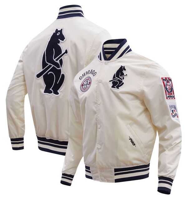 プロスタンダード メンズ アウター ジャケット・ブルゾン サテン Pro Standard Mens Chicago Cubs Cream Retro Rib Satin Jacket NoColor クリーム