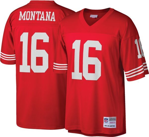 ミッチェルネス メンズ トップス シャツ ジャージー Mitchell Ness Mensan Francisco 49ers Joe Montana 16 1990 Throwback Jersey NoColor