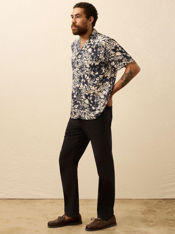 ファレティ メンズ トップス シャツ Faherty Mens Bali Camp Short Sleeve Shirt Fjord Bloom