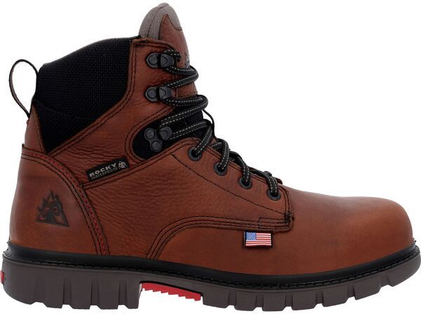 ロッキー メンズ シューズ ブーツ・レインブーツ Rocky Mens Worksmart Waterproof Composite Toe Work Boots Brown ブラウン
