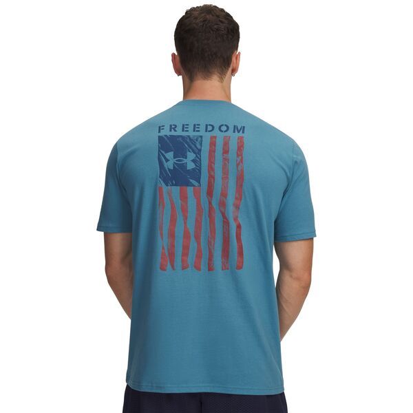 アンダーアーマー メンズ トップス Tシャツ グラフィック Under Armour Mens Freedom Flagraphic TShirt Boundless BlueWham Blue ブルー