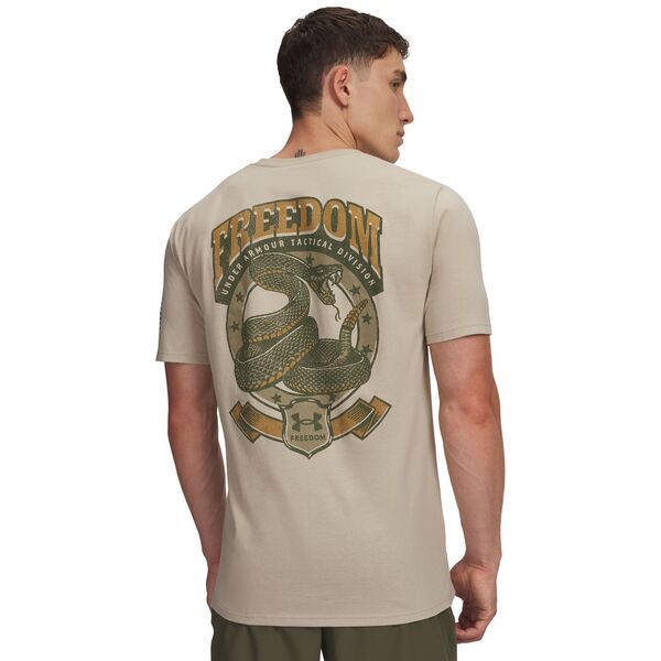 アンダーアーマー メンズ トップス Tシャツ グラフィック Under Armour Mens Freedom Snake Graphic TShirt Desert SandMarine Od Green グリーン
