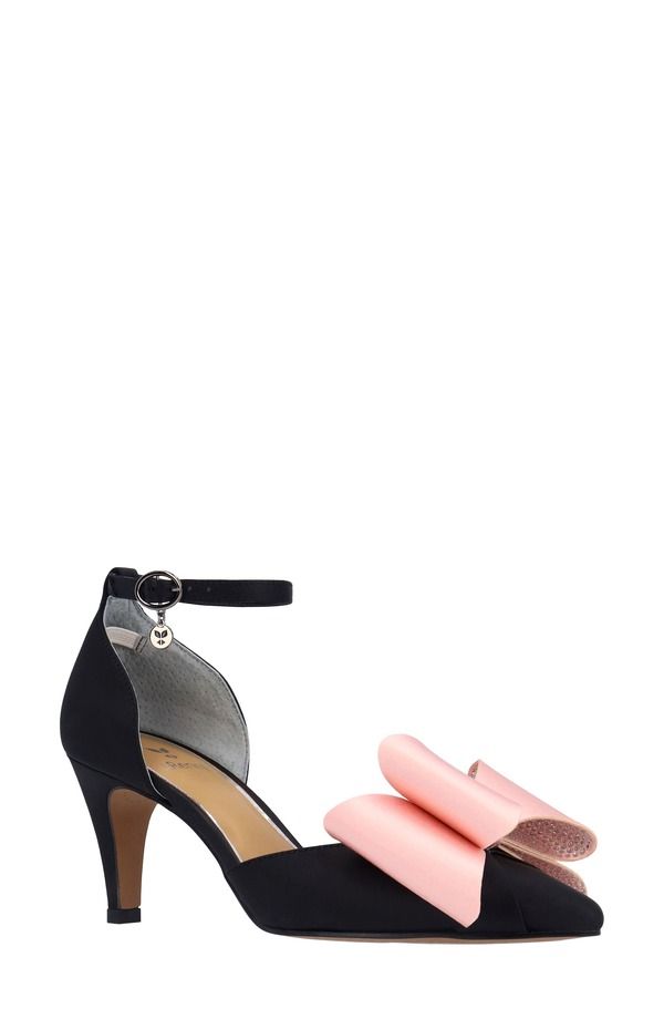 ジェイレニー レディース シューズ ヒール アンクル J Rene Pammie Ankle Strapointed Toe Pump Black Pink ブラック