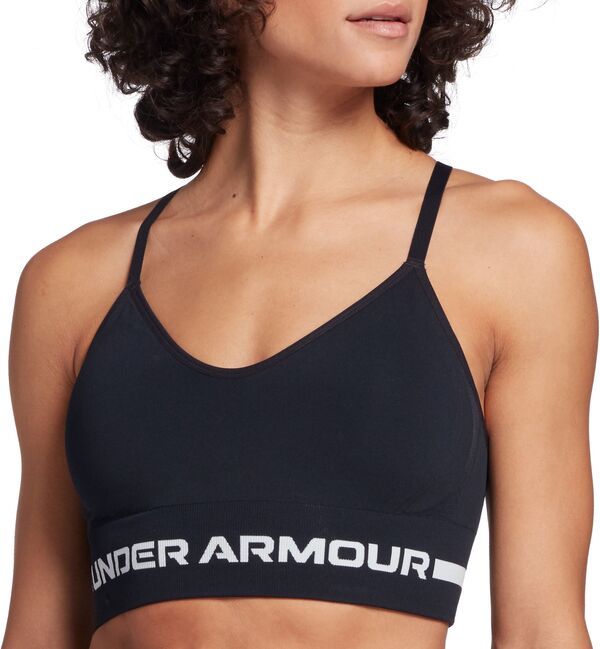 アンダーアーマー レディース アンダーウェア ブラジャー Under Armour Womenseamless Low Long Line Sports Bra BlackHalo Gray ブラック
