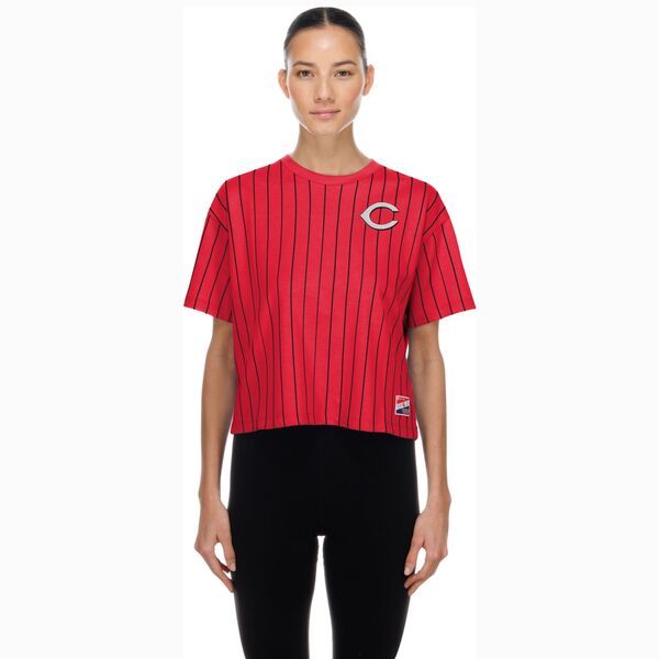ニューエラ レディース トップス Tシャツ New Era Womens Cincinnati Reds Red Throwback TShirt NoColor レッド