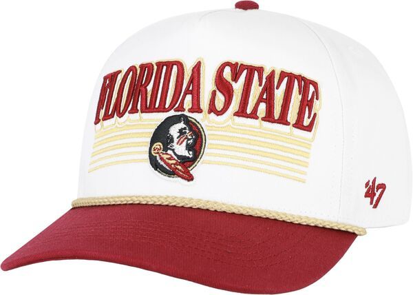 フォーティーセブン レディース アクセサリー 帽子 47 Adult Florida State Seminoles White Script Fade Hitch Adjustable Hat NoColor ホワイト