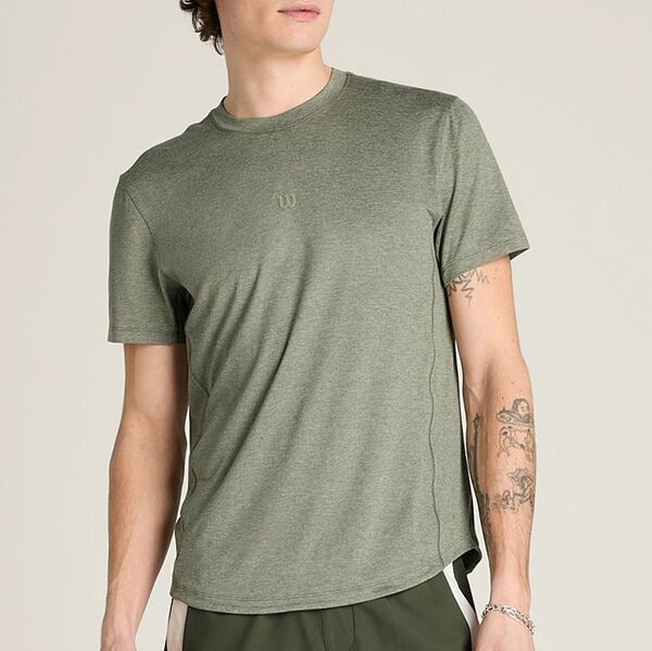 ウィルソン メンズ トップス Tシャツ Wilson Mens Everyday Performance Tennis TShirt Vetiver