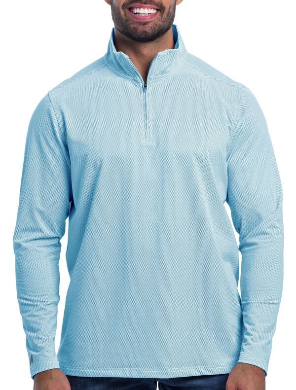 アンティグア メンズ トップス シャツ Antigua Mens Pave Zip Golf Pullover Storm Blue ブルー