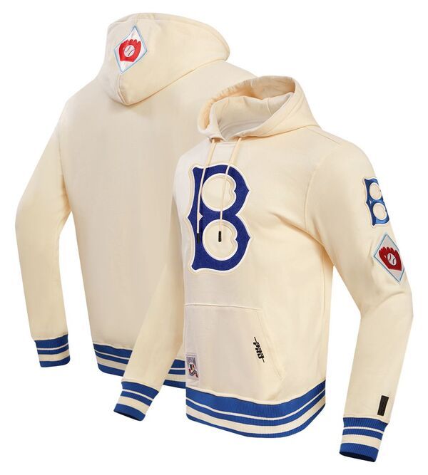 プロスタンダード メンズ アウター パーカー・スウェット Pro Standard Mens Brooklyn Dodgers Cream Classic Retro Pullover Hoodie NoColor クリーム