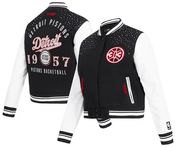 プロスタンダード レディース アウター ジャケット・ブルゾン Pro Standard Womens Detroit Pistons Black Legacy Varsity Jacket NoColor ブラック