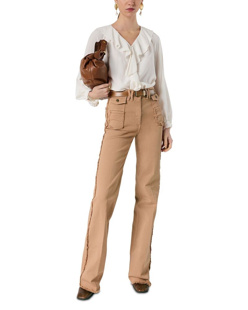ジェラルド・ダレル レディース トップス シャツ フリル ブラウス Gerardarel Cisana Ruffle Trim Blousecru エクリュ