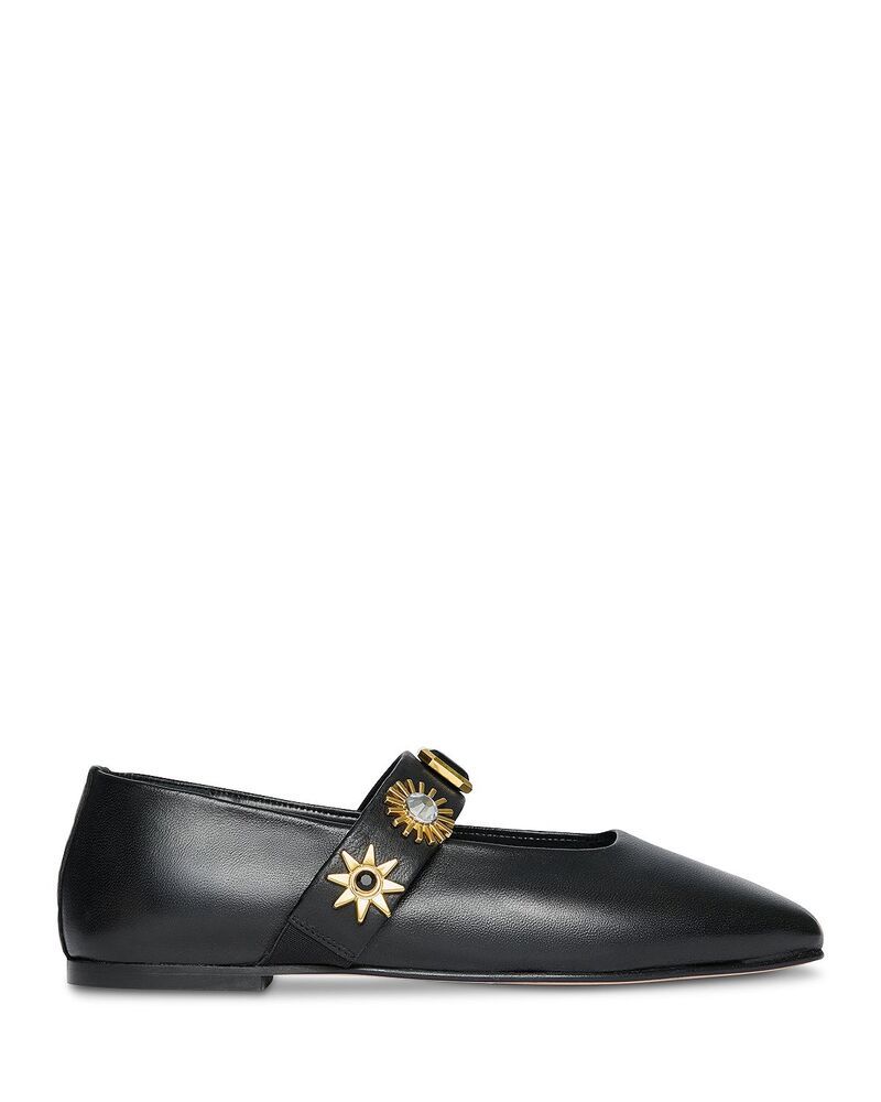 フレダサルバドール レディース シューズ パンプス レザー Freda Salvador Womens Jasminembellished Leather Flats Black Calf Embellishments ブラック